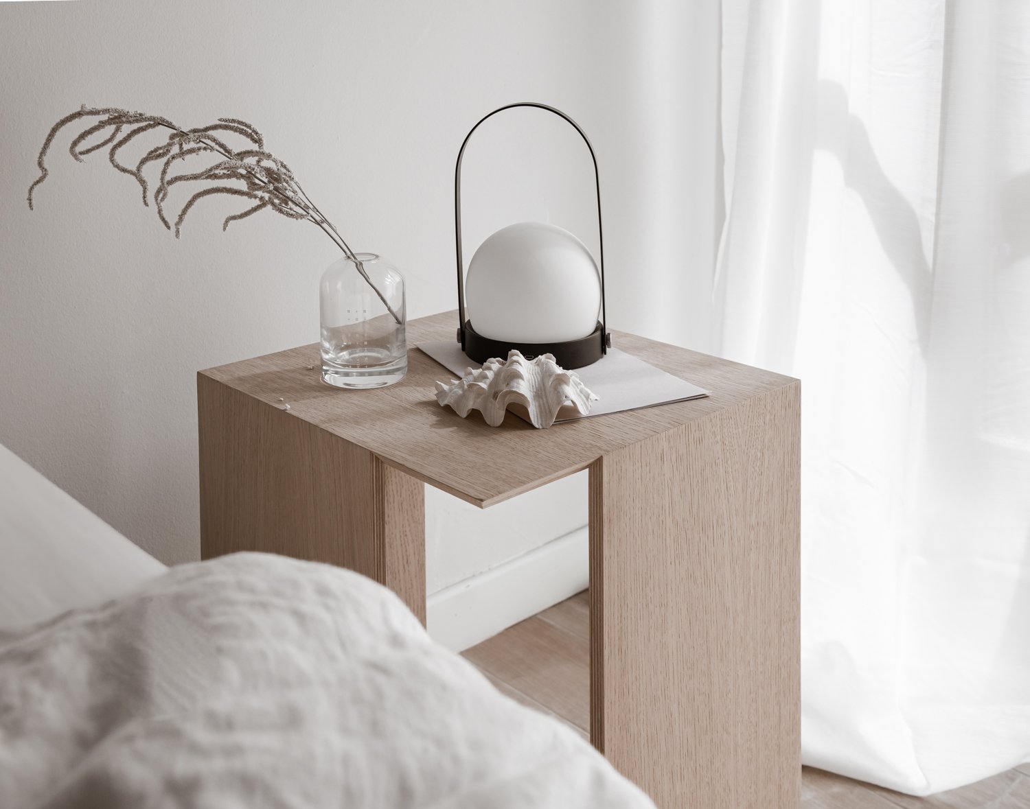 minimal bedside table